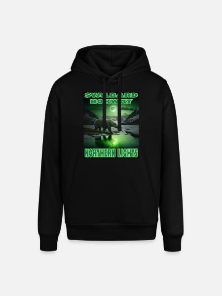 Svalbard Norge Spitsbergen Isbjørn - Stanley/Stella SOUNDER unisex hoodie - sort