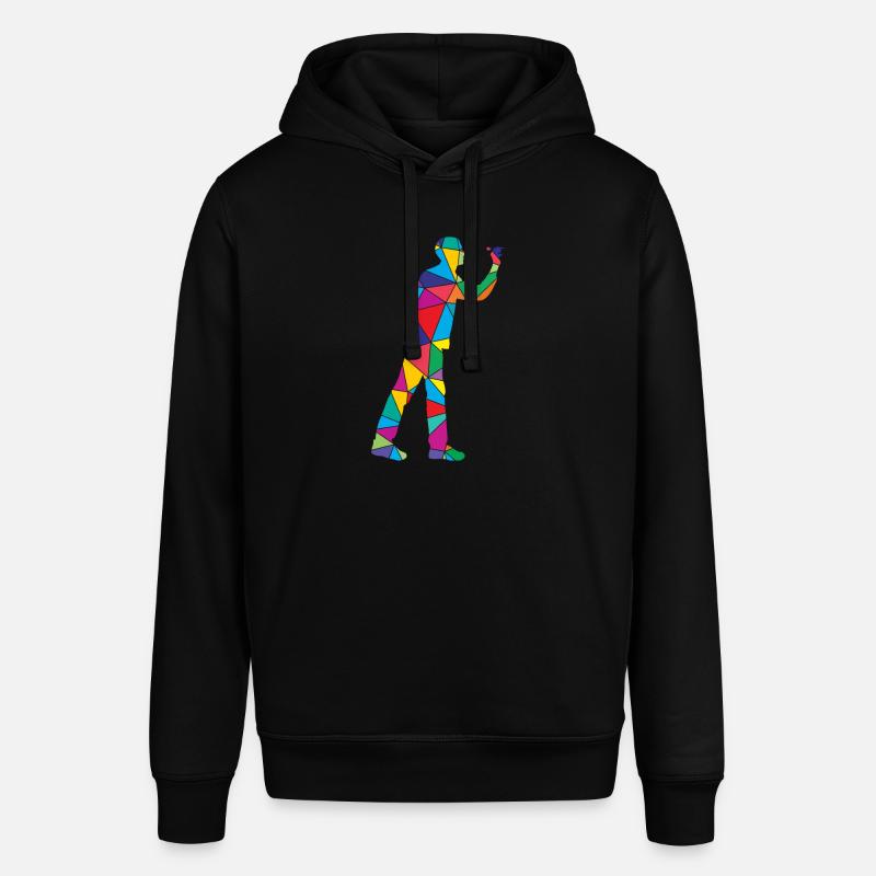 Fléchette polygonale polygonale basse - Sweat à capuche SOUNDER Stanley/Stella Unisexe - noir