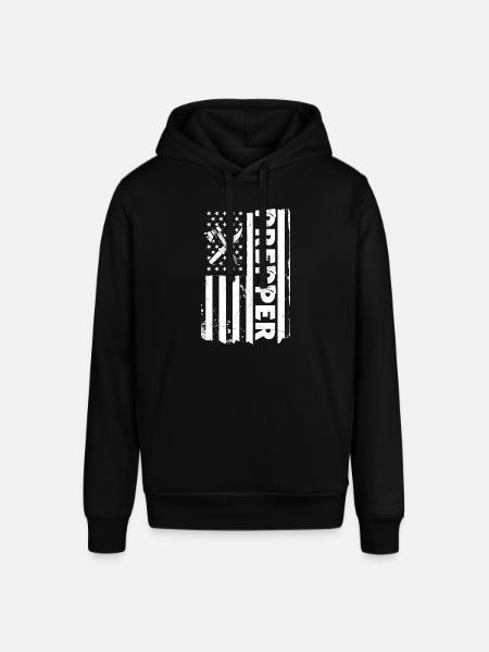 USA Flag Prepper Outfit - Stanley/Stella SOUNDER Unisex Hoodie - black