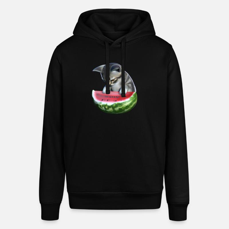 Chat et pastèque - Sweat à capuche SOUNDER Stanley/Stella Unisexe - noir