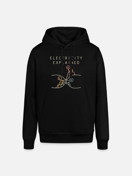 Electricity explains physics - Stanley/Stella SOUNDER Unisex Hoodie - black