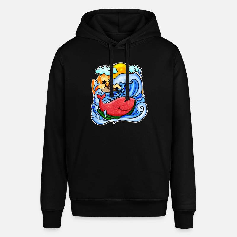 Baleine pastèque - Sweat à capuche SOUNDER Stanley/Stella Unisexe - noir