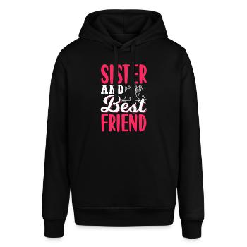 Schwester Und Bester Freund Team Schwestern - Stanley/Stella Unisex Hoodie SOUNDER - Schwarz - Vorne - Alina (178cm) & Michal (187cm)