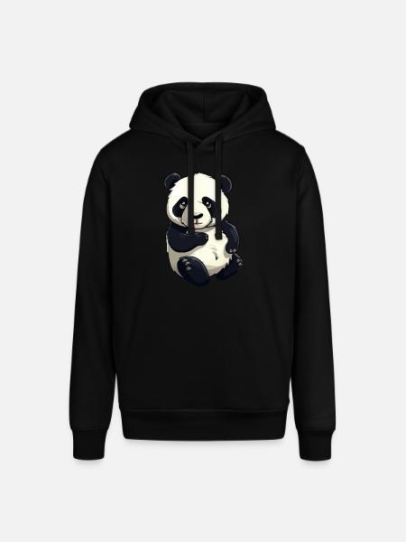 Cuddly Panda Bear - Stanley/Stella SOUNDER Unisex Hoodie - black