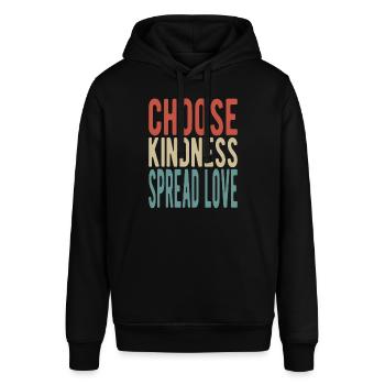 Choose kindness, spread love - Stanley/Stella Unisex Hoodie SOUNDER - Schwarz - Vorne - Alina (178cm) & Michal (187cm)