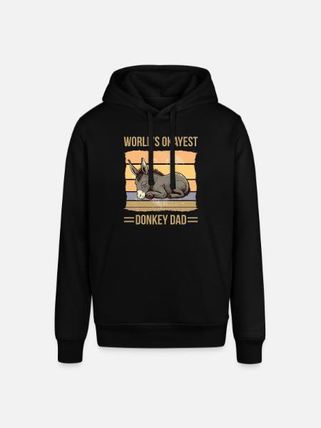 World Okayest Donkey Dad - Stanley/Stella SOUNDER Unisex Hoodie - black
