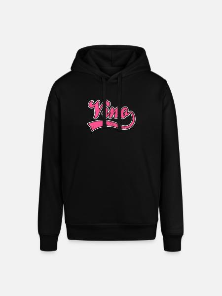 Wine Vino lettering - Stanley/Stella SOUNDER Unisex Hoodie - black