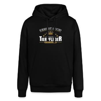 Tierpfleger - Stanley/Stella Unisex Hoodie SOUNDER - Schwarz - Vorne - Alina (178cm) & Michal (187cm)