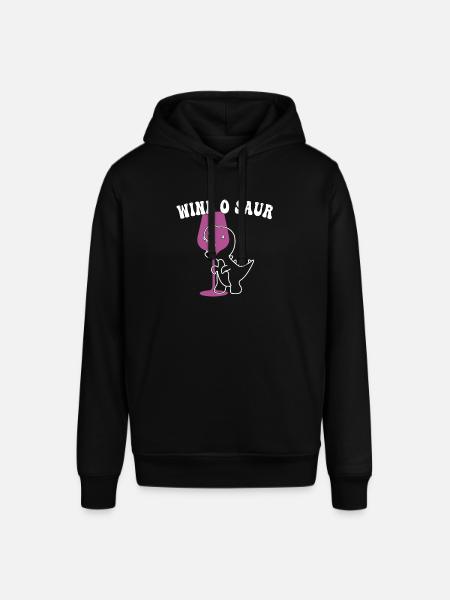 funny wine dinosaur saying - Stanley/Stella SOUNDER Unisex Hoodie - black