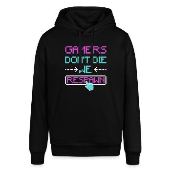 Progamer Multiplayer Spiele Pro Gaming Gamer - Stanley/Stella Unisex Hoodie SOUNDER - Schwarz - Vorne - Alina (178cm) & Michal (187cm)