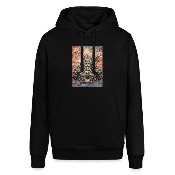 Bushido Japan Samurai Moral Und Philosophie - Stanley/Stella Unisex Hoodie SOUNDER - Schwarz - Vorne - Alina (178cm) & Michal (187cm)
