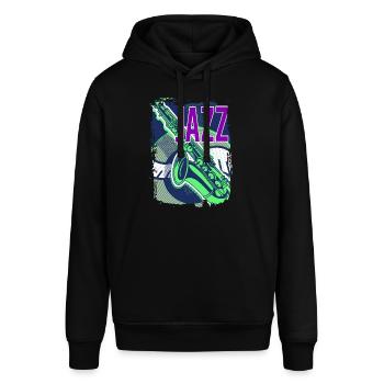 Jazz Musik Improvisation Festival - Stanley/Stella Unisex Hoodie SOUNDER - Schwarz - Vorne - Alina (178cm) & Michal (187cm)