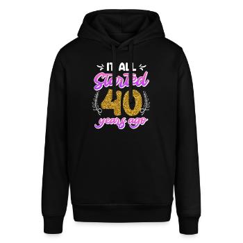 40 Jahre verheiratet 40. Hochzeitstag - Stanley/Stella Unisex Hoodie SOUNDER - Schwarz - Vorne - Alina (178cm) & Michal (187cm)