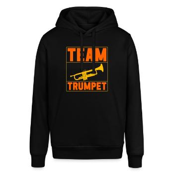 Trompete Trompetenspieler - Stanley/Stella Unisex Hoodie SOUNDER - Schwarz - Vorne - Alina (178cm) & Michal (187cm)