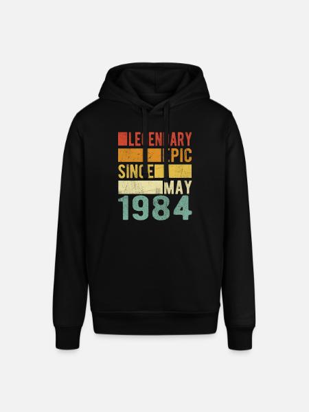 Birthday May 1984 Legendary epic - Stanley/Stella SOUNDER Unisex Hoodie - black