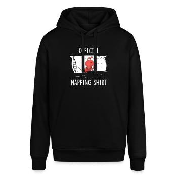 Official Napping Shirt Ant Pajama Sleeping Ant - Stanley/Stella Unisex Hoodie SOUNDER - Schwarz - Vorne - Alina (178cm) & Michal (187cm)