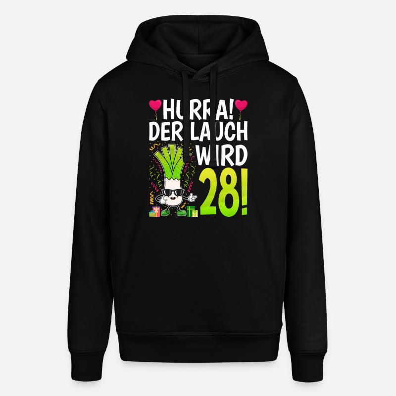 Hurra der Lauch wird 28 - Stanley/Stella Unisex Hoodie SOUNDER - Schwarz