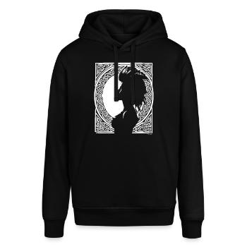 Düsterer Stil trifft auf mutiges Design in Horror Nun, O - Stanley/Stella Unisex Hoodie SOUNDER - Schwarz - Vorne - Alina (178cm) & Michal (187cm)