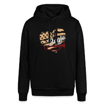 Bugle Bugle Flag - Stanley/Stella SOUNDER Unisex Hoodie - black - Front - Alina (178cm) & Michal (187cm)
