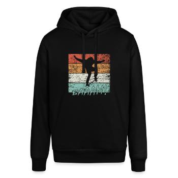 Skateboarder - Stanley/Stella Unisex Hoodie SOUNDER - Schwarz - Vorne - Alina (178cm) & Michal (187cm)