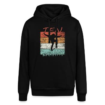 10. Geburtstag Skateboard 10 Jahre Skater - Stanley/Stella Unisex Hoodie SOUNDER - Schwarz - Vorne - Alina (178cm) & Michal (187cm)
