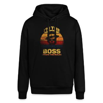 Ich bin der Boss, ich mache die Regeln - Stanley/Stella Unisex Hoodie SOUNDER - Schwarz - Vorne - Alina (178cm) & Michal (187cm)