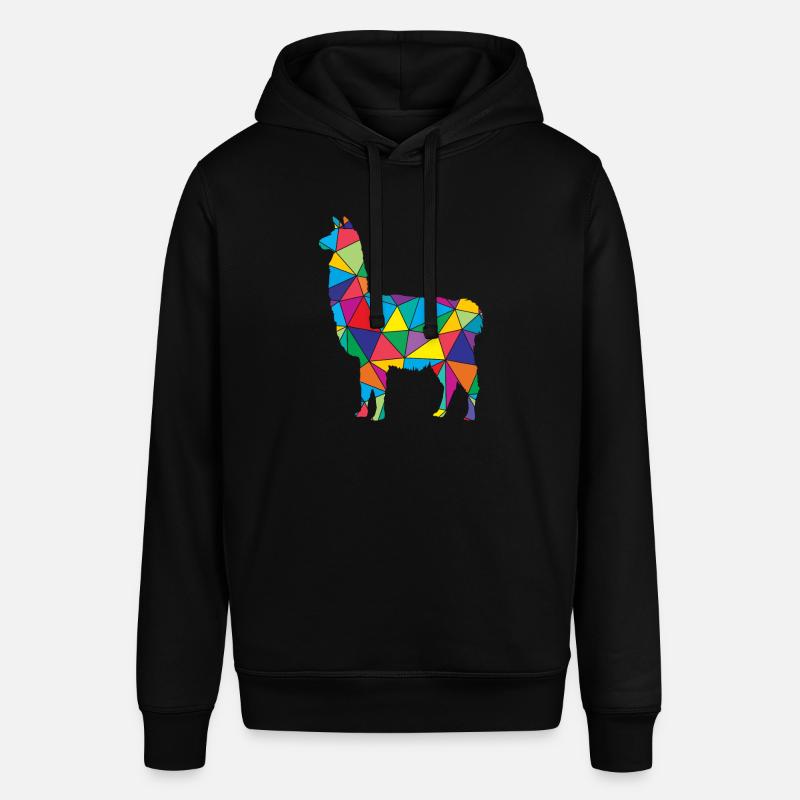 Lama Polygone Low Poly Animal - Sweat à capuche SOUNDER Stanley/Stella Unisexe - noir