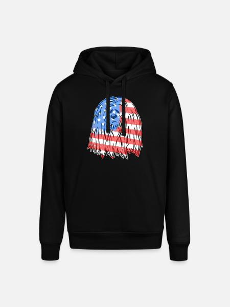 Lhasa Apso Lhasa Apso Flag - Stanley/Stella SOUNDER Unisex Hoodie - black