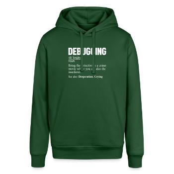 Debugging Definition Developer Coder Programmierer - Stanley/Stella Unisex Hoodie SOUNDER - Flaschengrün - Vorne - Alina (178cm) & Michal (187cm)
