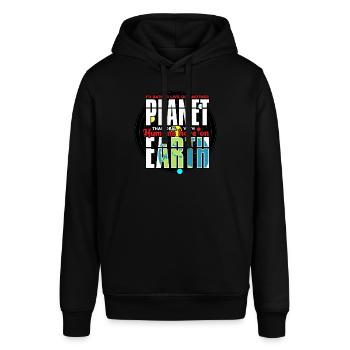 I'd Rather Live On Another Planet - Stanley/Stella SOUNDER Unisex Hoodie - black - Front - Alina (178cm) & Michal (187cm)