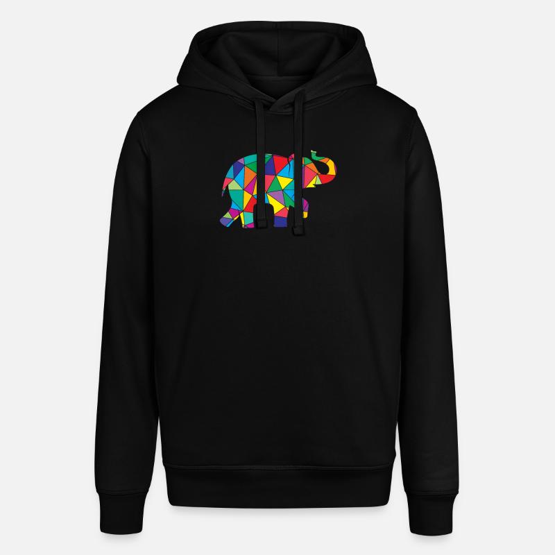 Low Poly Elephant Géométrie Éléphant - Sweat à capuche SOUNDER Stanley/Stella Unisexe - noir