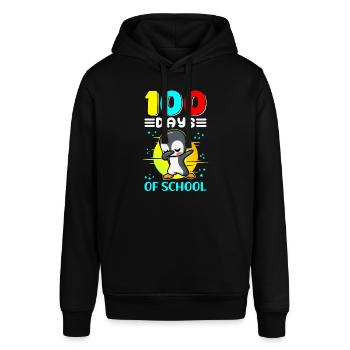 100 Schultage Kinder Schule Schüler Geschenk - Stanley/Stella Unisex Hoodie SOUNDER - Schwarz - Vorne - Alina (178cm) & Michal (187cm)