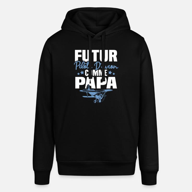 Futur Pilote d'avion comme Papa - Sweat à capuche SOUNDER Stanley/Stella Unisexe - noir