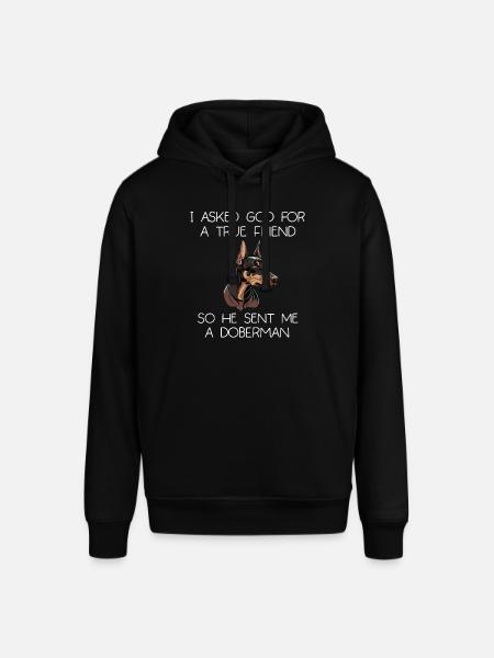 Doberman Pinscher Dog Dobie - Stanley/Stella SOUNDER Unisex Hoodie - black