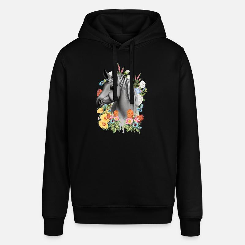 Fleurs de cheval - Sweat à capuche SOUNDER Stanley/Stella Unisexe - noir