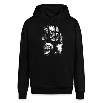 Anarchy Fan Skull avec Mohawk Crazy Antisocial Pu - Sweat à capuche SOUNDER Stanley/Stella Unisexe - noir - Devant - Alina (178cm) & Michal (187cm)