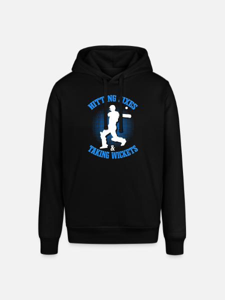 Hitting Sixes & Taking Wickets | Cricket - Stanley/Stella SOUNDER Unisex Hoodie - black