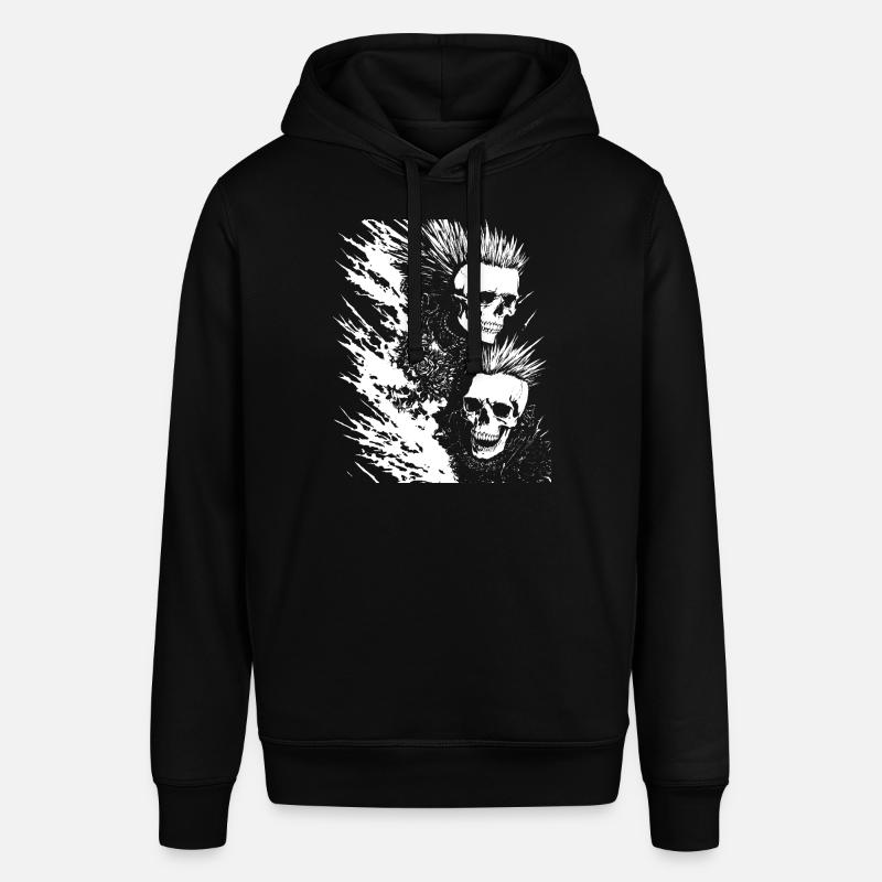 Punkrock Fan Skull con Mohawk Crazy Antisocial P - Sudadera unisex Stanley/Stella SOUNDER - negro