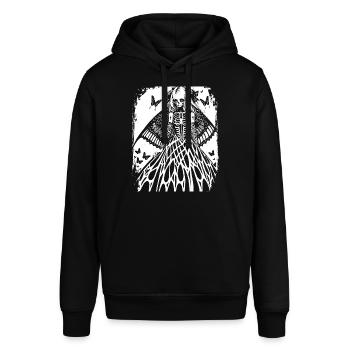Punkrock Fan Skull mit Mohawk Crazy Antisocial P - Stanley/Stella Unisex Hoodie SOUNDER - Schwarz - Vorne - Alina (178cm) & Michal (187cm)