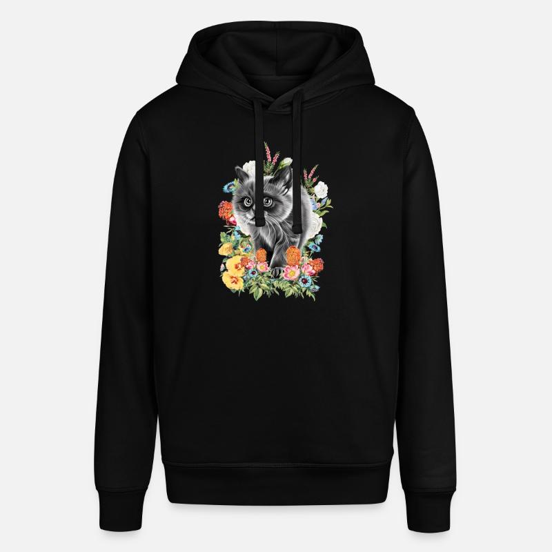 Fleurs de chat - Sweat à capuche SOUNDER Stanley/Stella Unisexe - noir