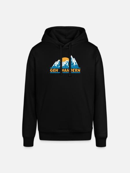 Geh Wandern Wanderer Berge - Stanley/Stella Unisex Hoodie SOUNDER - Schwarz