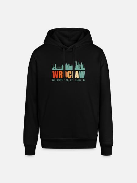 Poland Wroclaw Skyline - Stanley/Stella SOUNDER Unisex Hoodie - black