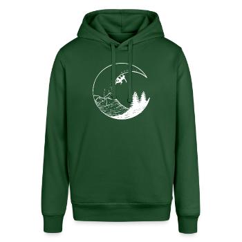 Moon and Mountaineer - Stanley/Stella SOUNDER Unisex Hoodie - bottle green - Front - Alina (178cm) & Michal (187cm)