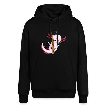 Axolotl Fagott Musikinstrument Big Band Oboe - Stanley/Stella Unisex Hoodie SOUNDER - Schwarz - Vorne - Alina (178cm) & Michal (187cm)