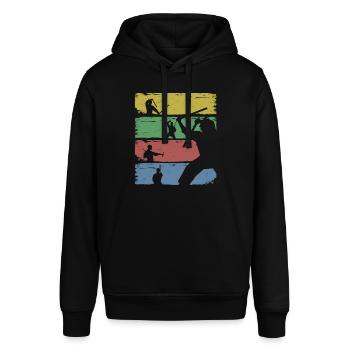 Arnis Balintawak Escrima Kampfkunst - Stanley/Stella Unisex Hoodie SOUNDER - Schwarz - Vorne - Alina (178cm) & Michal (187cm)