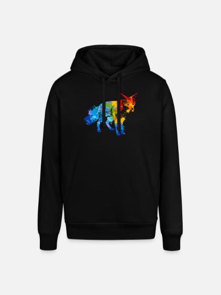 Farbspritzer Fuchs Bunter Fuchs - Stanley/Stella Unisex Hoodie SOUNDER - Schwarz