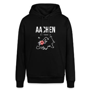 Aachen, Germany, Aachen Cathedral Germany - Stanley/Stella SOUNDER Unisex Hoodie - black - Front - Alina (178cm) & Michal (187cm)