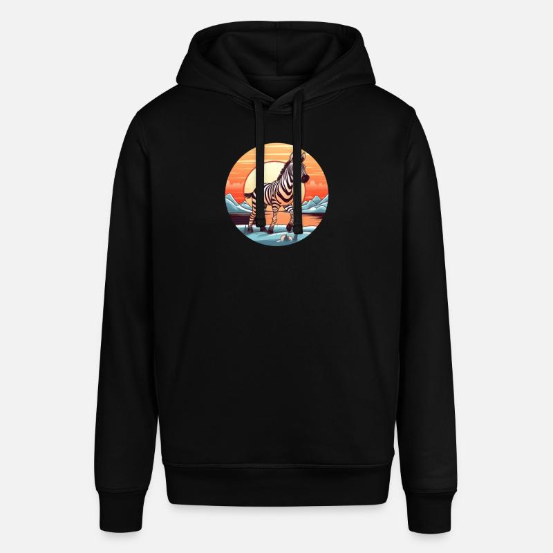 Zebra Coucher de soleil - Sweat à capuche SOUNDER Stanley/Stella Unisexe - noir