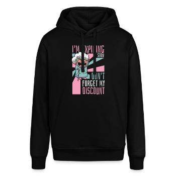 Rentner Rente Dont Forget My Discount - Stanley/Stella Unisex Hoodie SOUNDER - Schwarz - Vorne - Alina (178cm) & Michal (187cm)