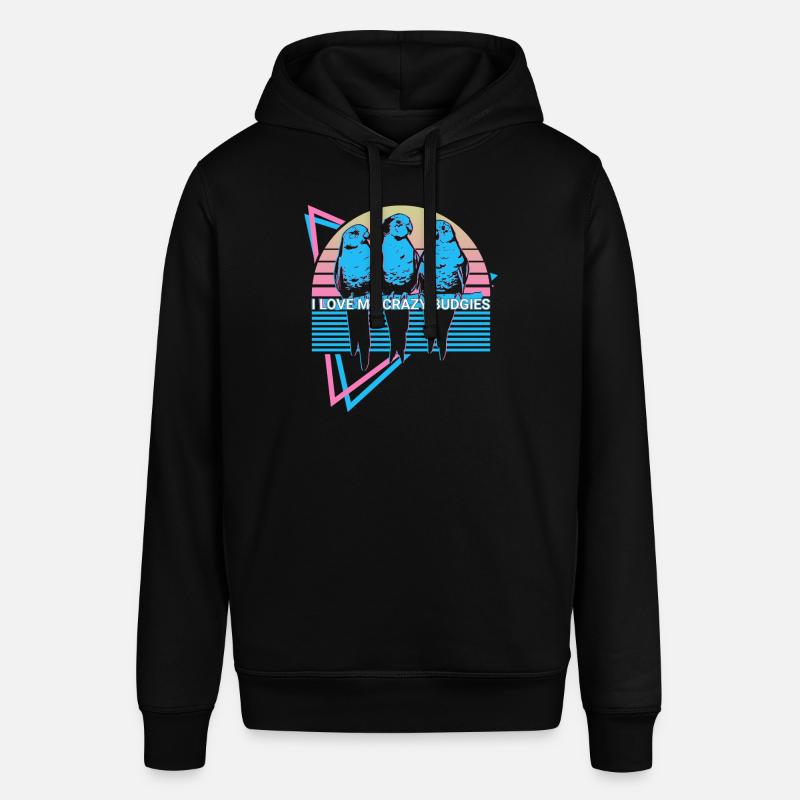 Perruche Perruche Rétro - Sweat à capuche SOUNDER Stanley/Stella Unisexe - noir
